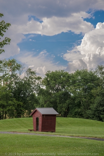 Corn Shed in Field