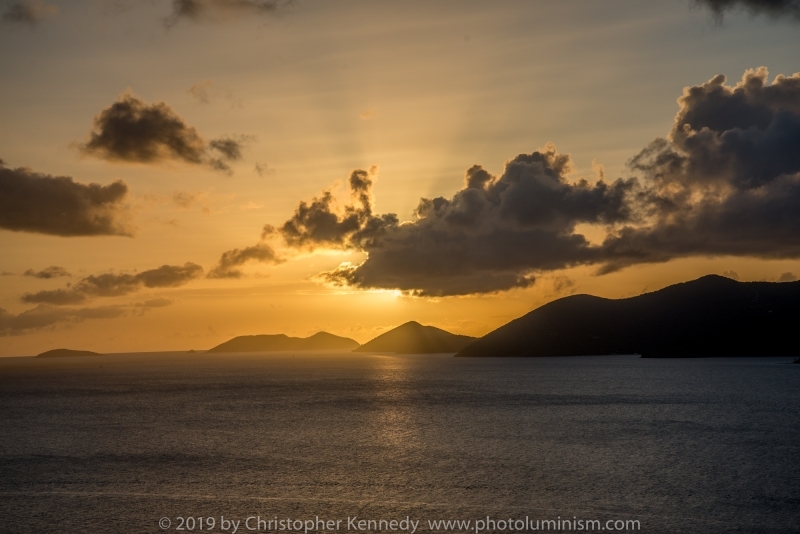 Sunset over Jost Van Dyke BVI