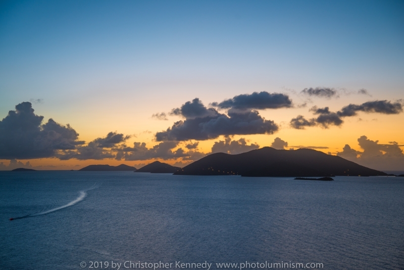 Sunset over Jost Van Dyke BVI