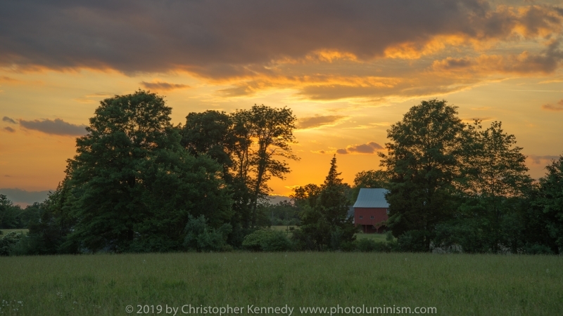 Sunset over Bucks County