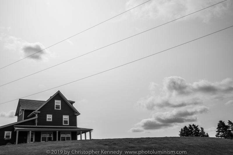 Home and power lines, Newfoundland