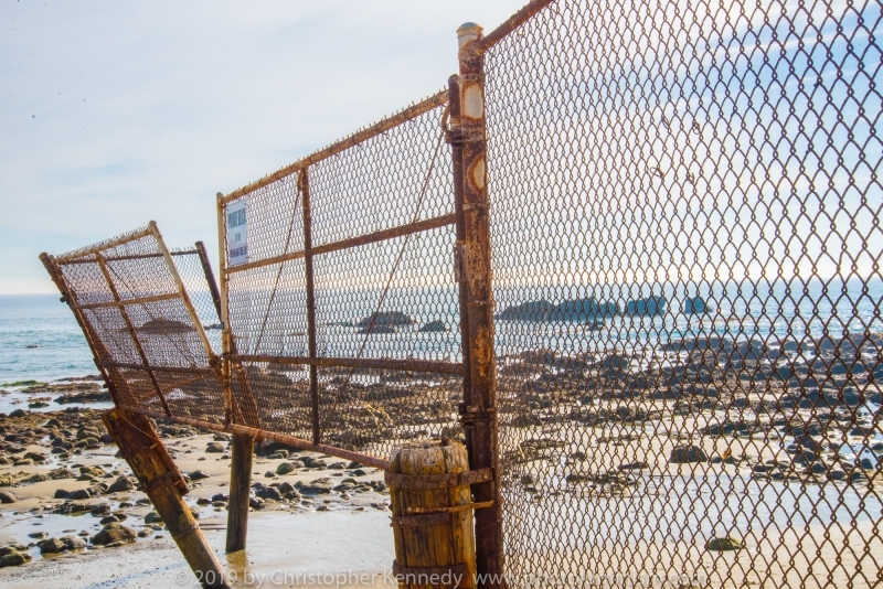 Malibu Beach, LA fenced off 1