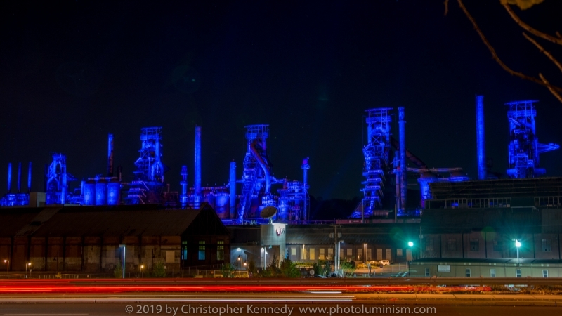 LS Bethlehem Steel, blue floodlight