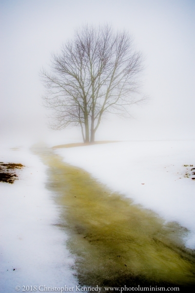 Snow melt in Bucks County field