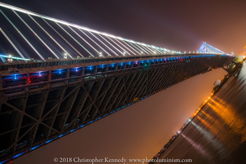 Ben Franklin Bridge and Reflection diagonal-DSC_6618151008