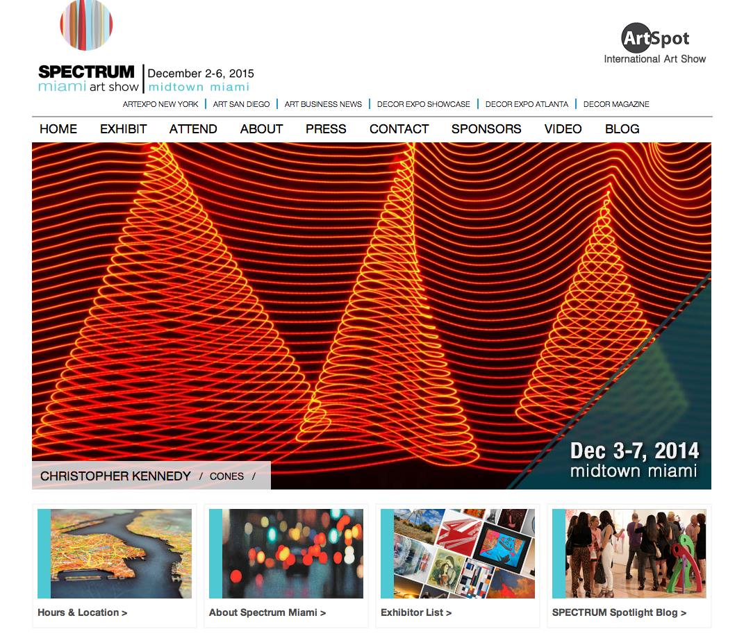 CKennedy's PhotoLuminiam picture Cones featured on the Spectrum Miami HomePage